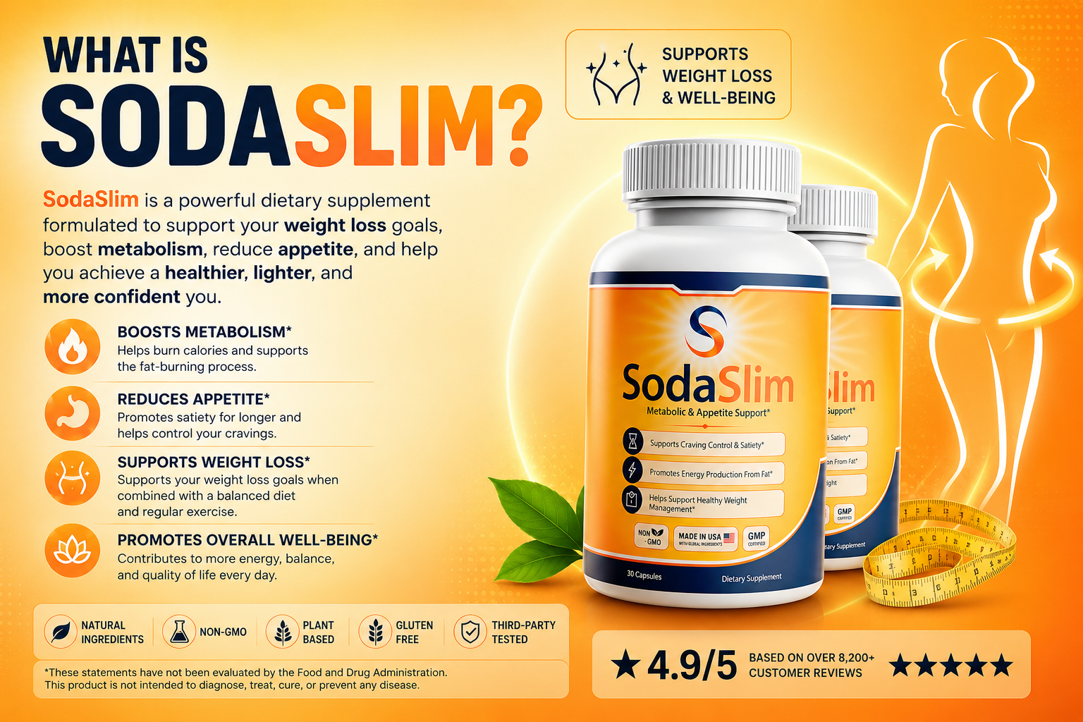 What SodaSlim is: a once daily capsule for appetite and energy support